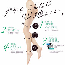 画像をギャラリービューアに読み込む, 福助 満足 着圧サマーストッキング M-L・L-LL (フクスケ レディース パンスト コンジュゲード) (在庫限り)
