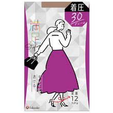 画像をギャラリービューアに読み込む, 福助 満足 着圧30デニール シアータイツ M-L・L-LL (フクスケ レディース パンスト)