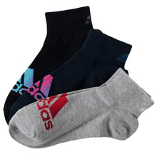 画像をギャラリービューアに読み込む, adidas 靴下 ガールズ ソックス 3足組 プチ丈 19-21cm・22-24cm アディダス キッズ ジュニア 子供 女の子 セット まとめ買い (在庫限り)