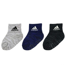 画像をギャラリービューアに読み込む, ベビーソックス 靴下 3足セット アディダス かわいい 滑り止め adidas 3足組 9-14cm (ベビー ベビー服 ソックス 男の子 女の子 ミニ丈 可愛い おしゃれ) (在庫限り)