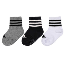 画像をギャラリービューアに読み込む, ベビーソックス 靴下 3足セット アディダス かわいい 滑り止め adidas 3足組 9-14cm (ベビー ベビー服 ソックス 男の子 女の子 プチ丈 可愛い おしゃれ) (在庫限り)