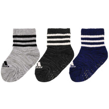 画像をギャラリービューアに読み込む, ベビーソックス 靴下 3足セット アディダス かわいい 滑り止め adidas 3足組 9-14cm (ベビー ベビー服 ソックス 男の子 女の子 プチ丈 可愛い おしゃれ) (在庫限り)