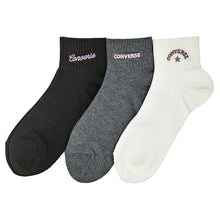 画像をギャラリービューアに読み込む, コンバース 片面刺繍 ソックス 3足組 23-25cm 靴下 レディース CONVERSE アソート 3足セット ワンポイント スニーカー くるぶし 福助