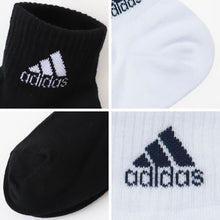 画像をギャラリービューアに読み込む, adidas ショートソックス 3足組 24-26cm~28-30cm (アディダス ソックス 靴下 メンズ 男 セット まとめ買い フクスケ) (在庫限り)