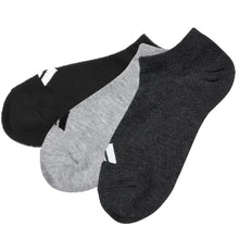 画像をギャラリービューアに読み込む, 靴下 ソックス スニーカーソックス メンズ 3P 24-26/26-28/28-30cm (アディダス 男性 紳士 補強 短い くるぶし丈 セット 紺 黒 白 ワンポイント ロゴ 綿混)