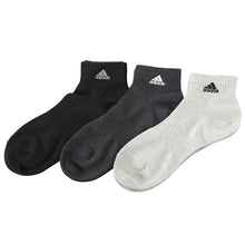 画像をギャラリービューアに読み込む, 靴下 ショート ソックス くるぶし丈 メンズ ソックス 3足組 24-26cm/26-28cm/28-30cm 中学生 高校生 黒 男性 紺 くつ下 ワンポイント 丈夫 消臭 補強