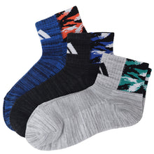 画像をギャラリービューアに読み込む, adidas 靴下 男の子 ショート丈 メッシュ 3足セット 19-21cm~23-25cm (ソックス スニーカーソックス キッズ 子ども アディダス ロゴ 夏 スポーツ ブランド 3P かっこいい 消臭 丈夫) (在庫限り)