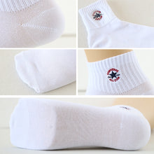 画像をギャラリービューアに読み込む, 靴下 ショートソックス メンズ 男子 コンバース くるぶし丈 3足組 25-27 27-29cm くつした スクール 男の子 ワンポイント 補強 綿混 白 黒 グレー