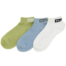 画像をギャラリービューアに読み込む, コンバース 靴下 レディース くるぶし丈 3足組 スニーカーソックス 女の子 ロゴ 23-25cm 女子 女性 短い ソックス 白 紺 黒 緑 セット キッズ 子供 CONVERSE (在庫限り)