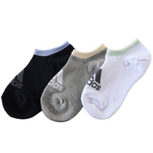 画像をギャラリービューアに読み込む, 靴下 ソックス 子供用 スニーカーソックス 男子 女子 adidas 3P 19-21cm~22-24cm (アディダス スニーカー 男の子 女の子 短い 補強 消臭 ワンポイント 綿混) (在庫限り)