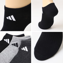 画像をギャラリービューアに読み込む, 靴下 スニーカーソックス レディース adidas 3足組 23-25cm くるぶし ソックス 女性 女の子 くつ下 ワンポイント 丈夫 スポーツソックス 夏 春 学校 スクール 土踏まずサポート
