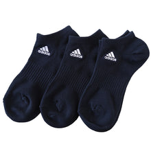 画像をギャラリービューアに読み込む, 靴下 スニーカーソックス レディース adidas 3足組 23-25cm くるぶし ソックス 女性 女の子 くつ下 ワンポイント 丈夫 スポーツソックス 夏 春 学校 スクール サポート