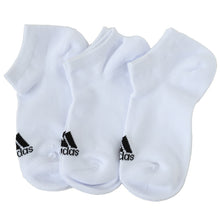 画像をギャラリービューアに読み込む, adidas アディダス レディース 靴下 3足組 スニーカーソックス ショートソックス 23-25cm くるぶし丈 綿混 つま先かかと補強 丈夫 ワンポイント ロゴ スポーツソックス スクールソックス 通学 学校 部活 運動 普段使い 洗い替え まとめ買い 女性