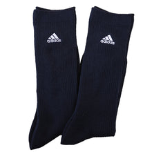 画像をギャラリービューアに読み込む, アディダス 靴下 レディース 女子 クルー丈 ソックス 2足組 26cm丈 23-25cm adidas スクールソックス 黒 紺 ワンポイント クルーソックス フクスケ セット (在庫限り)