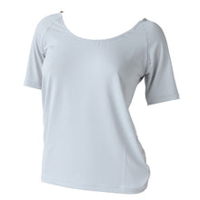 画像をギャラリービューアに読み込む, 福助 半袖 インナー レディース 接触冷感 ストレッチ M~LL 肌着 下着 無地 薄手 冷たい 涼しい 夏 インナーシャツ 女性 婦人 吸汗 速乾 UVカット (在庫限り)