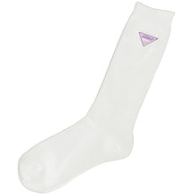 画像をギャラリービューアに読み込む, スクールソックス 女子 紺 白 クルー丈 ワンポイント 靴下 キッズ 女の子 小学生 19-24cm ジュニア 子ども 子供 綿混 シンプル かわいい 可愛い (在庫限り)