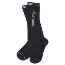 画像をギャラリービューアに読み込む, 靴下 子供 ハイソックス 女子 黒 紫 ワンポイント 19-21cm 22-24cm ソックス ジュニア 子ども 綿混 かわいい 小学生 ひざ下