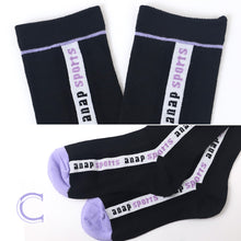 画像をギャラリービューアに読み込む, ニーハイソックス 女の子 靴下 子供 オーバーニー 女子 黒 ワンポイント 19-21cm 22-24cm ジュニア キッズ 子ども 綿混 かわいい 可愛い 小学生 ガールズ ニーハイ