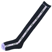 画像をギャラリービューアに読み込む, ニーハイソックス 女の子 靴下 子供 オーバーニー 女子 黒 ワンポイント 19-21cm 22-24cm ジュニア キッズ 子ども 綿混 かわいい 可愛い 小学生 ガールズ ニーハイ