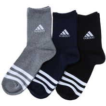 画像をギャラリービューアに読み込む, アディダス 靴下 レディース 暖かい クルー丈 ソックス 冬 厚手 adidas 3足組 23-25cm 女子 女性 冷え性 足首厚地 温かい 暖か 黒 紺 丈夫 (在庫限り)