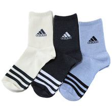画像をギャラリービューアに読み込む, アディダス 靴下 レディース 暖かい クルー丈 ソックス 冬 厚手 adidas 3足組 23-25cm 女子 女性 冷え性 足首厚地 温かい 暖か 黒 紺 丈夫 (在庫限り)