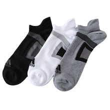 画像をギャラリービューアに読み込む, 靴下 ソックス スニーカーソックス メンズ 3足 24-26cm 26-28cm アディダス 男性 紳士 補強 短い くるぶし セット メッシュ (在庫限り)