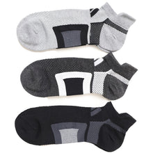 画像をギャラリービューアに読み込む, 靴下 ソックス スニーカーソックス メンズ 3足 24-26cm 26-28cm アディダス 男性 紳士 補強 短い くるぶし セット メッシュ (在庫限り)