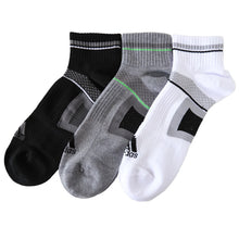 画像をギャラリービューアに読み込む, 靴下 ショート ソックス メンズ 男子 adidas 3足組 24-26 26-28cm 中学生 高校生 黒 男性 くるぶし くつ下 ワンポイント 丈夫 スポーツソックス 黒 グレー 杢 (在庫限り)