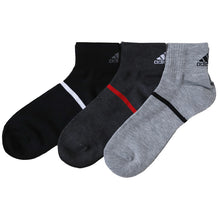 画像をギャラリービューアに読み込む, 靴下 ショート ソックス メンズ 男子 adidas 3足組 24-26 26-28cm 中学生 高校生 黒 男性 くるぶし くつ下 ワンポイント 丈夫 スポーツソックス 黒 グレー 杢 (在庫限り)