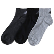 画像をギャラリービューアに読み込む, アディダス 靴下 ショートソックス メンズ 男子 adidas 3足組 24-26 26-28cm 中学生 高校生 黒 男性 くるぶし 3足セット くつ下 ワンポイント 丈夫 スポーツソックス グレー (在庫限り)