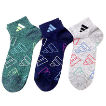 画像をギャラリービューアに読み込む, 靴下 ショート ソックス メンズ 男子 adidas 3足組 24-26 26-28cm 中学生 高校生 黒 男性 くるぶし くつ下 ワンポイント 丈夫 スポーツソックス 黒 グレー 杢 (在庫限り)