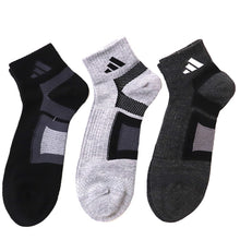 画像をギャラリービューアに読み込む, 靴下 ショート ソックス メンズ 男子 adidas 3足組 24-26 26-28cm 中学生 高校生 黒 男性 くるぶし くつ下 ワンポイント 丈夫 スポーツソックス 黒 グレー 杢 (在庫限り)