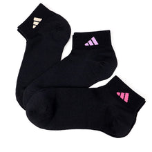 画像をギャラリービューアに読み込む, 靴下 スニーカー ソックス レディース 女子 adidas 3足組 23-25cm アディダス くるぶし スニーカー丈 女の子 短い ワンポイント スクール