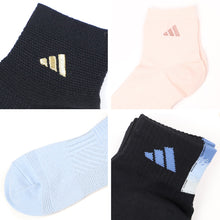 画像をギャラリービューアに読み込む, アディダス 靴下 レディース ショートソックス 女子 adidas 中学生 高校生 3足組 23-25cm 3足セット くるぶし スニーカー くつ下 ワンポイント 丈夫 スポーツソックス 迷彩