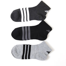 画像をギャラリービューアに読み込む, アディダス 靴下 レディース ショートソックス 女子 adidas 中学生 高校生 3足組 23-25cm 3足セット くるぶし スニーカー くつ下 ワンポイント 丈夫 スポーツソックス 迷彩 (在庫限り)