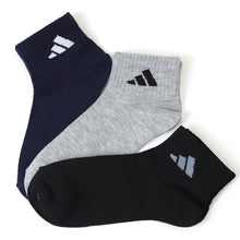 画像をギャラリービューアに読み込む, 靴下 キッズ 子供用 ショートソックス 3足組 adidas 19-21cm~23-25cm ソックス 子ども ジュニア ワンポイント 丈夫 スポーツソックス (在庫限り)