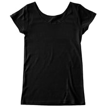 画像をギャラリービューアに読み込む, 綿100% インナー レディース 半袖 シャツ 3分袖シャツ 福助 満足 M~LL 下着 女性 綿 白 黒 インナーシャツ 無地 肌着 (在庫限り)