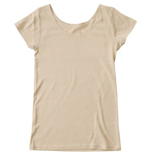 画像をギャラリービューアに読み込む, 綿100% インナー レディース 半袖 シャツ 3分袖シャツ 福助 満足 M~LL 下着 女性 綿 白 黒 インナーシャツ 無地 肌着 (在庫限り)