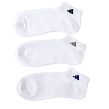 画像をギャラリービューアに読み込む, 靴下 メンズ 男性 ショートソックス 3足組 adidas 24-26~28-30cm スニーカーソックス くつ下 ワンポイント 丈夫 スポーツソックス くるぶし丈 白 グレー 黒 くつした ハイカット スクール アディダス