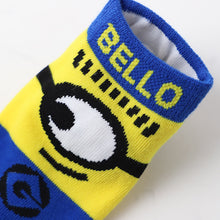 画像をギャラリービューアに読み込む, ミニオンズ 靴下 キッズ ソックス 子供 子ども キャラクター 柄 スニーカーソックス 13-19cm 男の子 女の子 キャラクターソックス ベビー 福助