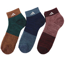 画像をギャラリービューアに読み込む, アディダス メンズ 総パイル ショート丈 ソックス 3足組 24-26cm・26-28cm adidas 靴下 裏起毛 暖かい ふわふわ 冷え 防寒
