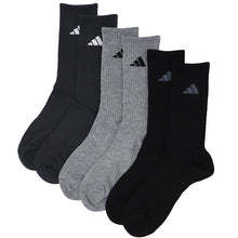 画像をギャラリービューアに読み込む, adidas アディダス メンズ ソックス 3足組 クルー丈 破れにくい 耐久性10倍 24 25 26 27 28 cm 靴下 クルーソックス スポーツソックス 土踏まずサポート つま先かかと補強 丈夫 高耐久 紳士 通学 部活 運動 スポーツ 普段使い 学生 スクール