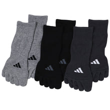 画像をギャラリービューアに読み込む, adidas アディダス メンズ 5本指ソックス 3足組 ショート丈 破れにくい 耐久性10倍 24 25 26 27 28 cm 靴下 五本指ソックス 5本指靴下 スポーツソックス 土踏まずサポート つま先かかと補強 丈夫 高耐久 紳士 スニーカーソックス 通学 部活 運動