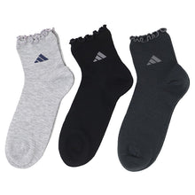 画像をギャラリービューアに読み込む, adidas アディダス レディース ソックス 3足組 靴下 綿混 ショート丈 23-25cm 履き口メロー メローソックス 婦人 女性用 くつ下 3足セット まとめ買い 洗い替え スポーツ カジュアル スニーカー おしゃれ かわいい デイリー 普段使い 通勤 通学