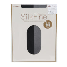 画像をギャラリービューアに読み込む, アツギ SilkFine ストッキング シルク混 S-M・M-L (パンスト 黒 グレー レディース) (在庫限り)