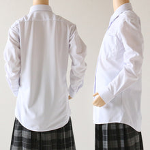画像をギャラリービューアに読み込む, トンボ スクールシャツ 女子 長袖 ストレッチ ニット 学生服 シャツ SS~BEL (制服 中学生 高校生 学校 ノーアイロン 透けにくい 女の子) (送料無料)