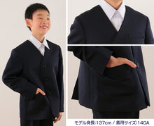 画像をギャラリービューアに読み込む, トンボ学生服 イートン 上着 シングル 男女兼用 小学生 制服 120cmA~130cmA 男の子 女の子 洗える ストレッチ トンボジョイ 通学服 小学校 A体 (送料無料) (取寄せ)