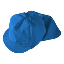 画像をギャラリービューアに読み込む, 紅白帽子 日よけつき 男の子 女の子 あごゴム付き 赤白 体操帽 フラップ シェード キャップ 紫外線対策 定番 運動会 体育祭 ポリエステル フットマーク 赤 青 紫 緑 ピンク 黄色 フリーサイズ(57~60cm) 六方型 キッズ 小学生 通学 UV対策 熱中症対策 遠足