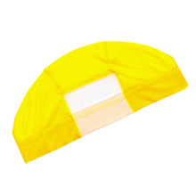 画像をギャラリービューアに読み込む, 水泳帽子 スイミングキャップ メッシュ素材 名前が書ける フットマーク 目立つ色 かわいい 赤 緑 オレンジ 黄色 プール学習 小学生 中学生 男女兼用 男の子 女の子 子ども スイムウェア 学校 授業 海水浴 マリンスポーツ フリー/LL