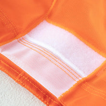 画像をギャラリービューアに読み込む, 水泳帽子 スイミングキャップ メッシュ素材 名前が書ける フットマーク 目立つ色 かわいい 赤 緑 オレンジ 黄色 プール学習 小学生 中学生 男女兼用 男の子 女の子 子ども スイムウェア 学校 授業 海水浴 マリンスポーツ フリー/LL